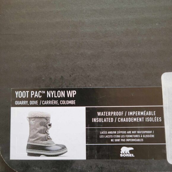 Sorel YOOT PAC Nylon Youth Waterproof Boot - Quarry Dove - Picture 6 of 6